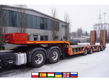EMTECH 4.NNZ-1R-2N / 2 steering axles / GVM 65000 kg / extendable - Low loader semi-trailer