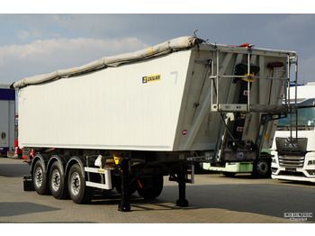  ZASŁAW / WYWROTKA ALUMINIOWA / 43 m3 / OŚ PODNOSZONA / OSIE SAF - Tipper semi-trailer