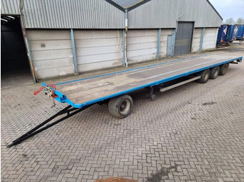 Van Hool 13.60 M LONG 1 M HIGH - SUPER SINGLE TIRES - DRUM BRAKES - Dropside/ Flatbed trailer