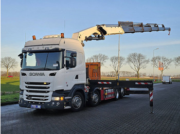 Dropside/ Flatbed truck, Crane truck Scania R490 8x2*6 HMF6020 K6: picture 2