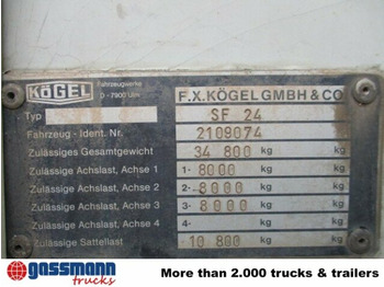 Closed box semi-trailer Kögel SF 24 Kofferauflieger, gelenkte Achse, Rolltor,: picture 4