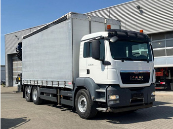 Dropside/ Flatbed truck, Crane truck MAN TG-S 26.360 6x2-2LL Pritsche Heckkran 34m/to, Ji: picture 2