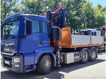 Dropside/ Flatbed truck MERCEDES-BENZ Hiab Palfinger Fassi F275-5 JIB-3: picture 4