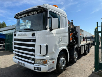 Crane truck Scania 114C-380 8x4 + CRANE HIAB 700 E-5 - PLATFORM 6m80 + TWISTLOCKS - MANUAL - RETARDER - STEEL SPRING / BIG AXLE HUB REDUCTION  - AP ACHSEN: picture 3