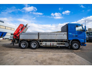 Dropside/ Flatbed truck, Crane truck Volvo FH 12-340 - HMF 2420 K6 (2012): picture 3