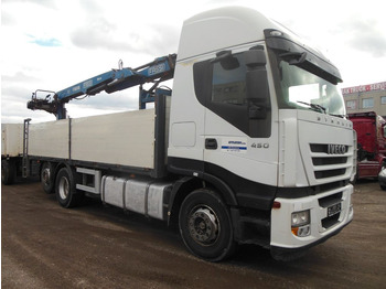 Dropside/ Flatbed truck, Crane truck Iveco STRALIS AS 260S45, 6X2, MANUELL, FASSI F185: picture 2