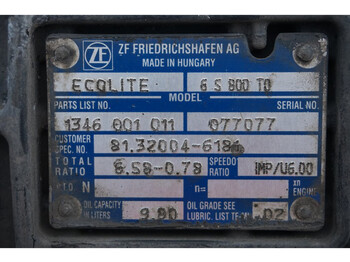 Gearbox for Truck ZF 6S800OD TGL 81.32004-6180: picture 5