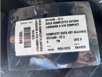 Tire for Construction machinery Alliance 315/80-22,5 till Liebherr A 918: picture 2