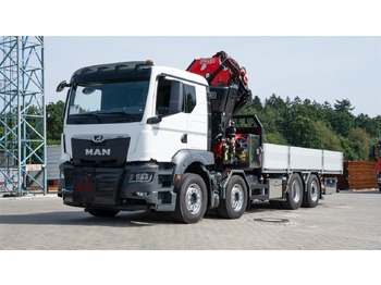 Dropside/ Flatbed truck, Crane truck MAN 35.470 8x2 Kran F710 RA2.26: picture 5