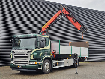Dropside/ Flatbed truck, Crane truck Scania P320 / 4x2 / PALFINGER PK14002 / CRANE/KRAN: picture 3