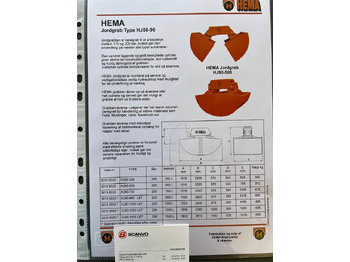 Clamshell bucket for Construction machinery Hema HJS90-700 jordgrab: picture 3