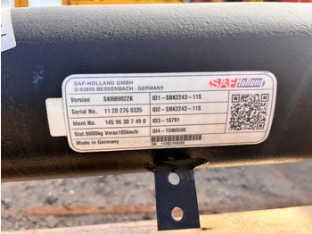 Axle and parts SAF - HOLLAND P9-22K01 and SKRB9022K AXLE: picture 4