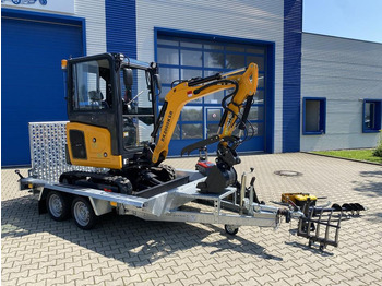 Mini excavator, Trailer Minibagger BK2000KSR + Tieflader + Zubehör *INKL.19% MWST*BERGER KRAUS*YANMAR*SCHWENKARM* VERSTELLFAHRWERK*: picture 3