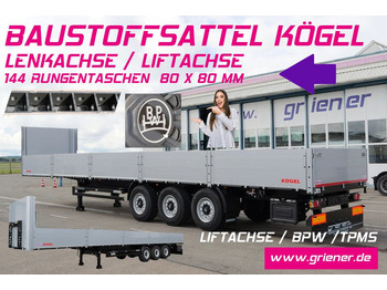 Dropside/ Flatbed semi-trailer KÖGEL SN24