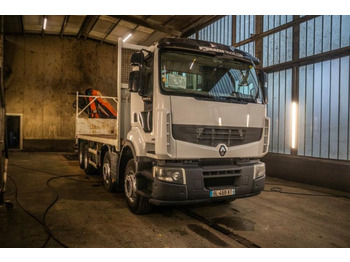 Dropside/ Flatbed truck, Crane truck Renault KERAX 380DXI-8x4+PK18TM/3EXT: picture 2