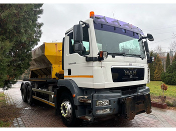 Municipal/ Special vehicle, Truck MAN TGM 26.290 6X4 SCHMIDT STARTOS II PIASKARKA PŁUG: picture 3