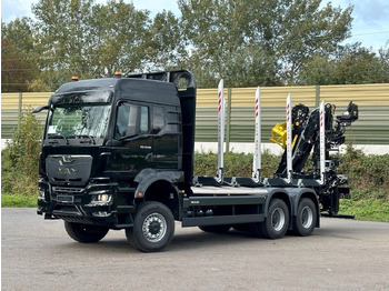 Timber truck, Crane truck MAN TGS 33.520 6X6  Euro6e  LogLift 165 Z: picture 3