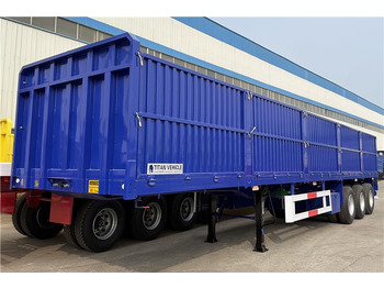 New Dropside/ Flatbed semi-trailer for transportation of bulk materials TITAN 1800mm High Side Wall Trailer with 80 Ton Capacity In Congo: picture 3