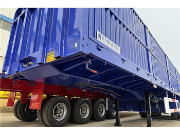 New Dropside/ Flatbed semi-trailer for transportation of bulk materials TITAN 1800mm High Side Wall Trailer with 80 Ton Capacity In Congo: picture 4