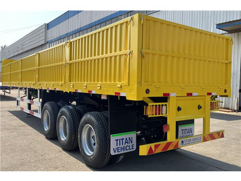 New Dropside/ Flatbed semi-trailer for transportation of bulk materials TITAN Triple Axle Trailer with Drop Side Trailer for Sale In Ghana: picture 4