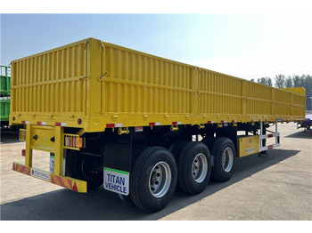 New Dropside/ Flatbed semi-trailer for transportation of bulk materials TITAN Triple Axle Trailer with Drop Side Trailer for Sale In Ghana: picture 3