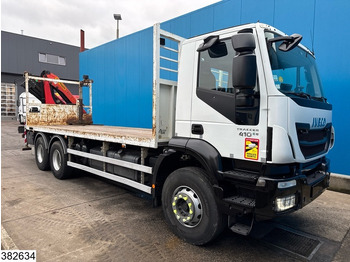 Dropside/ Flatbed truck, Crane truck Iveco Trakker 410 6x4, EURO 6, Palfinger, Remote, Steel suspenion: picture 3