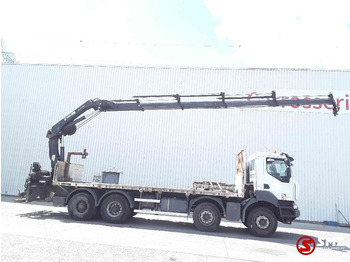 Dropside/ Flatbed truck, Crane truck Renault Kerax 430 hiab 211 /4 +remote: picture 4