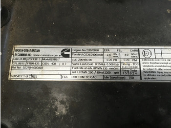 Construction machinery CUMMINS