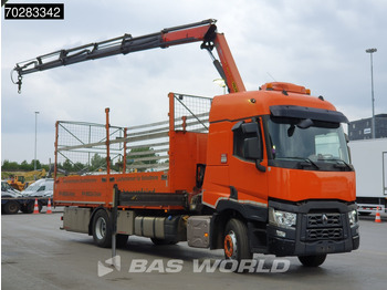 Dropside/ Flatbed truck, Crane truck Renault C 380 4X2 Palfinger PK18002-EH D Kran Crane Retarder Standklima Euro 6: picture 3