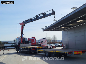 Dropside/ Flatbed truck, Crane truck Scania R480 8X2 Combi FASSI F660AXP.25 Manual Retarder Lift+Lenkachse Euro 5: picture 2
