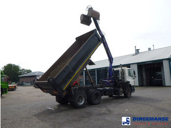 Crane truck DAF CF 75.310 6x4 RHD tipper + HMF 1144 K-1 + grapple: picture 4