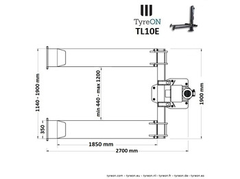 Workshop equipment TL10E 1 Post Lift for quads, lawn mowers, tricycles, minicars - floor mounted - fully automatic - 1000 kg: picture 5