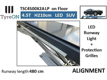 Warehouse equipment TSC4500X2A LP wheel alignment lift - On floor - Free wheel lifting system - 4.8 m led lightened runways (63 cm wide) - 210 cm lifting height -  4.5 T: picture 4