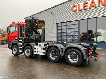 Hook lift truck, Crane truck MAN TGS 35.400 8x6 Euro 6 HMF 16 Tonmeter Z-kraan: picture 5