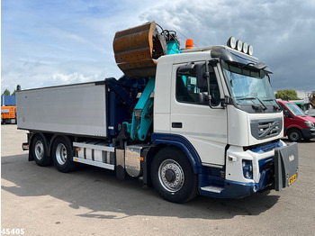 Tipper, Crane truck Volvo FM 330 6x2/6x4 Hydrodrive HMF 16 Tonmeter Z-kraan: picture 4