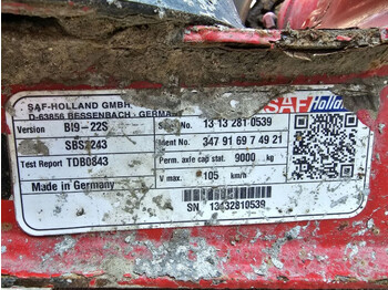 Axle and parts for Truck SAF BI9-22S / SBS2243: picture 4
