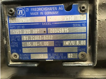 Gearbox and parts for Truck MAN Versnellingsbak 12AS2130 TD: picture 5