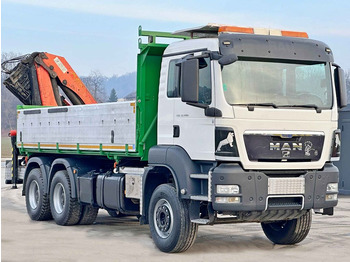 Crane truck, Tipper MAN TGS 33.480*KIPPER 5,70m * PK 23002 + FUNK * 6x4: picture 3