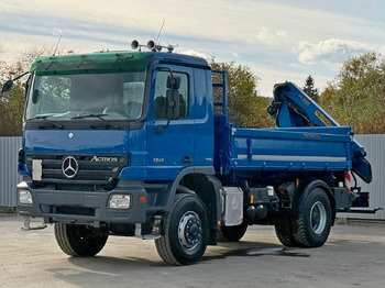 Tipper, Crane truck Mercedes-Benz ACTROS 1841 * PK 10501 + FUNK * TOP * 4x4: picture 3