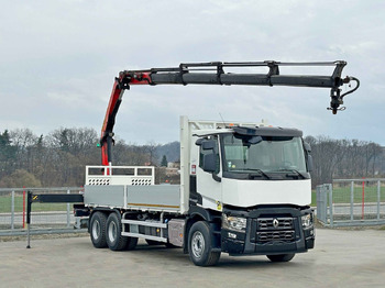 New Crane truck Renault C 380 *PRITSCHE 6,80m * PK 18002-EH C + FUNK*6x4: picture 2