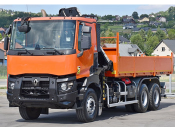 Crane truck, Tipper Renault K 430 * HIAB 144 B-3 HIDUO + FUNK / 6x4: picture 4