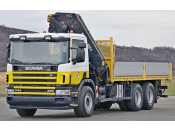 Leasing of Scania 114 G 380 * PRITSCHE 6,10m * KRAN * 6x4 * TOP  Scania 114 G 380 * PRITSCHE 6,10m * KRAN * 6x4 * TOP: picture 4