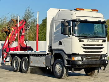 Timber truck, Crane truck Scania G490* HOLZTRANSPORTER * PENZ 12Z8.70* 6x6: picture 3