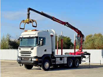 Timber truck, Crane truck Scania G490* HOLZTRANSPORTER * PENZ 12Z8.70* 6x6: picture 2