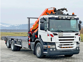 Crane truck, Dropside/ Flatbed truck Scania P 420* PLATFORM 6,80m * PK 29002+FUNK * TOP: picture 4
