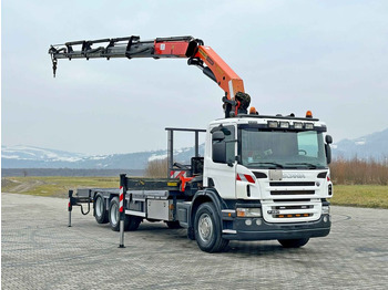 Crane truck, Dropside/ Flatbed truck Scania P 420* PLATFORM 6,80m * PK 29002+FUNK * TOP: picture 2
