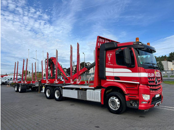 Timber truck, Crane truck for transportation of timber Mercedes-Benz AROCS 2645 EURO 6 6x4 TIMBER CARRIER HOLZTRANSPORT PALFINGER EPS: picture 5