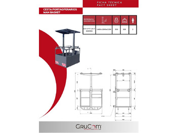 New Attachment for Loader crane Suspended iron man basket for tower cranes CPTT-2H-F: picture 2