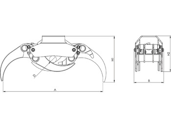 New Grapple for Loader crane LOG GRAB REINFORCED SERIE PF-R 22: picture 2 New Grapple for Loader crane LOG GRAB REINFORCED SERIE PF-R 22: picture 2