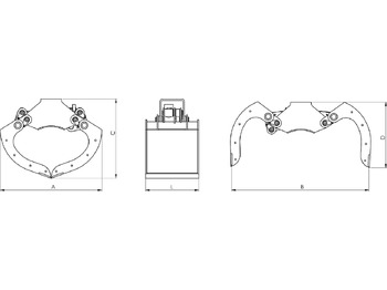 New Clamshell bucket for Loader crane Pearced clamshell buckets withouth side-walls BV-MR 125 SG: picture 3